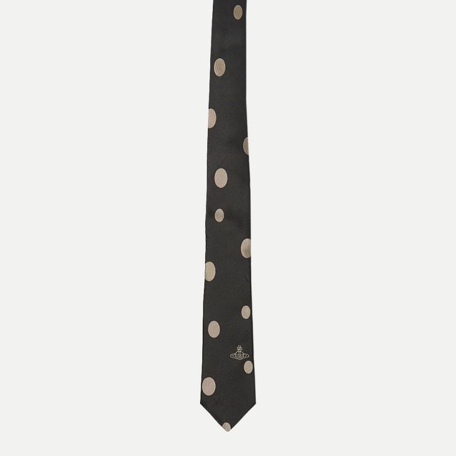 Black Mickey Dot Jacquard Tie