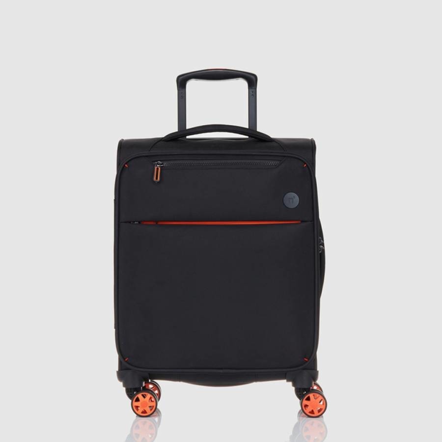 Edit 54cm Suitcase in Black/Orange