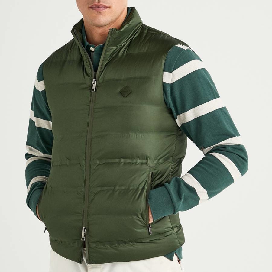 Green Quilted Gilet