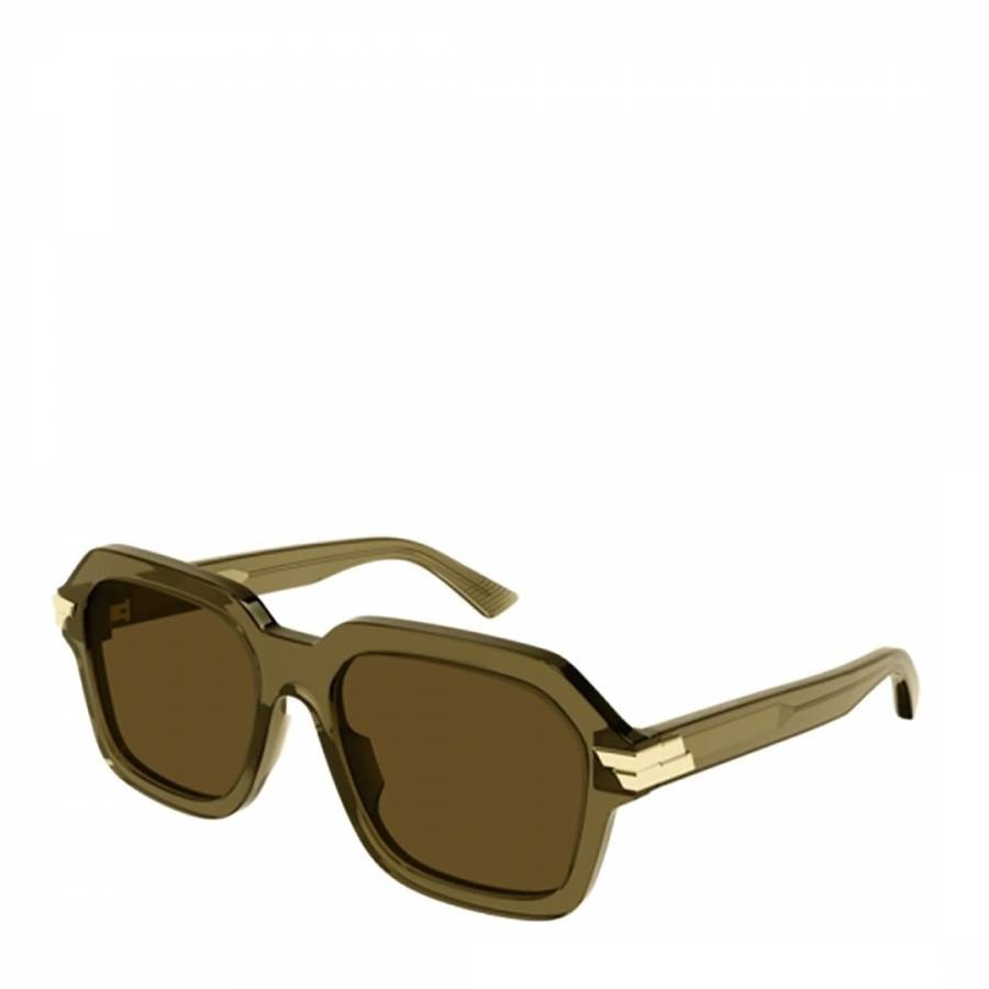 Women's Khaki Bottega Veneta Sunglasses 56mm