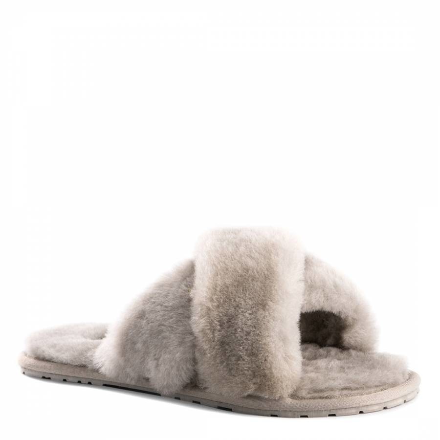 Grey Brighton Sheepskin Slippers