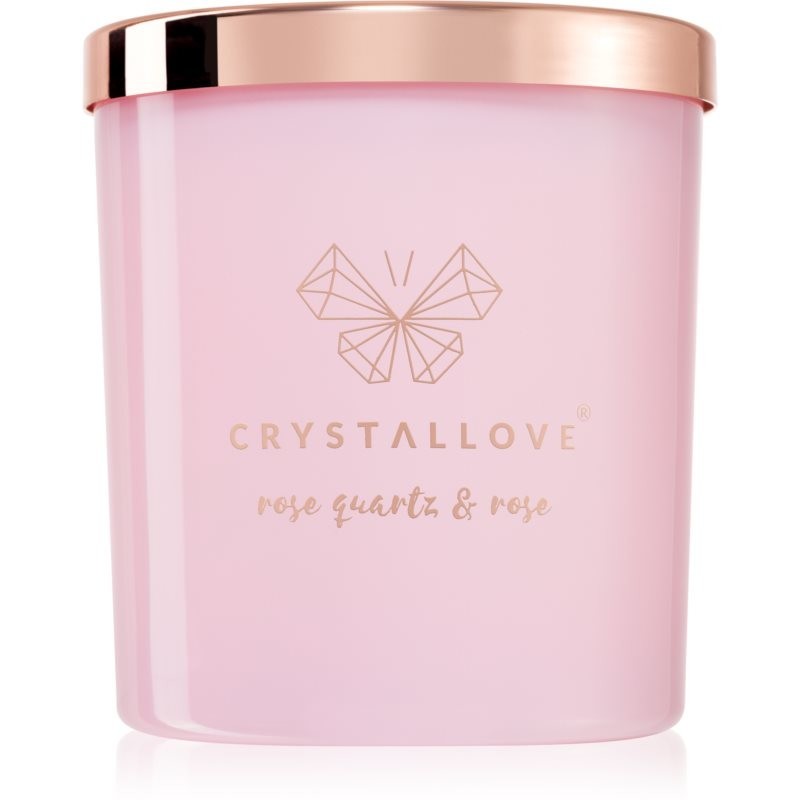 Crystallove Crystalized Scented Candle Rose Quartz & Rose scented candle 220 g