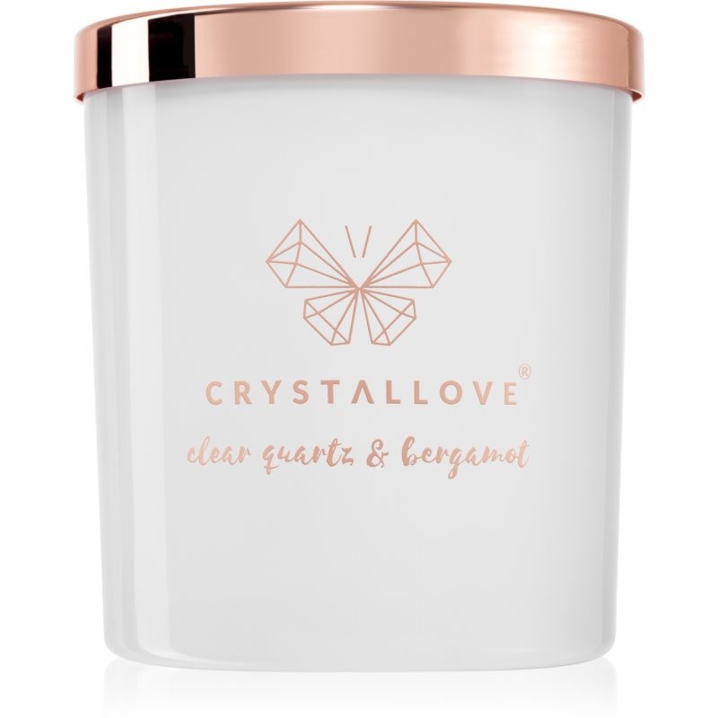 Crystallove Crystalized Scented Candle Clear Quartz & Bergamot scented candle 220 g
