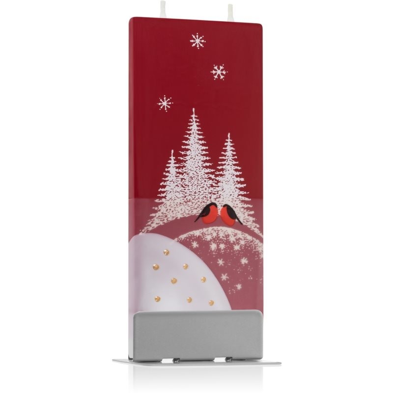 Flatyz Holiday Two Red Birds decorative candle 6x15 cm