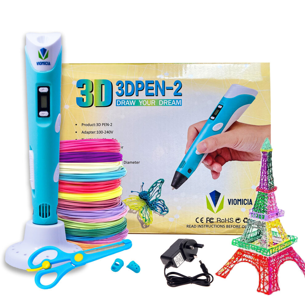 3D Printing Pen with LCD Display with 12 PLA Filaments 36 Meters