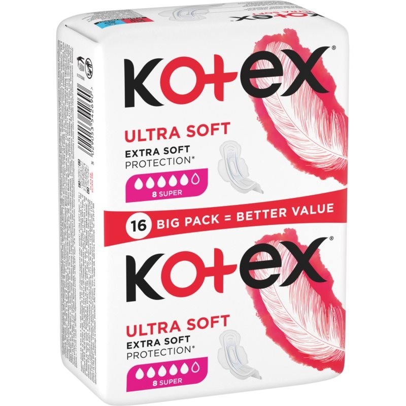 Kotex Ultra Soft Super sanitary towels 16 pc