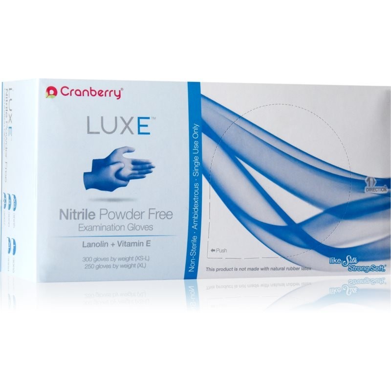 Cranberry Luxe Azure nitrile powder-free examination gloves size M 300 pc