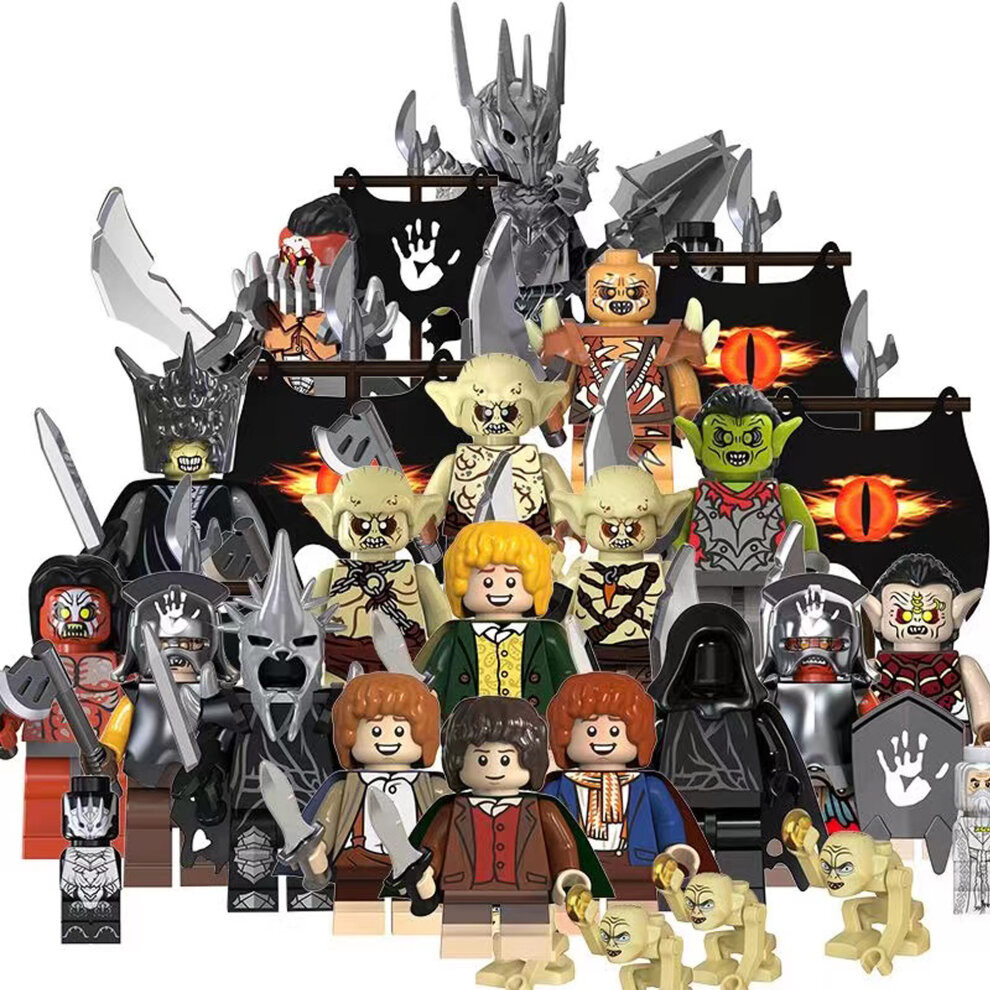 (18PCS) 18PCS Lord of the Rings Minifigures Toys Fit Lego