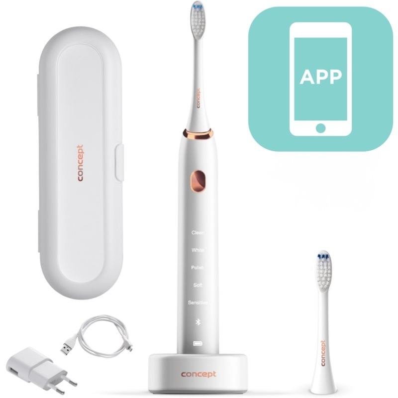Concept Perfect Smile ZK5000 sonic toothbrush with app and charging case White 1 pc