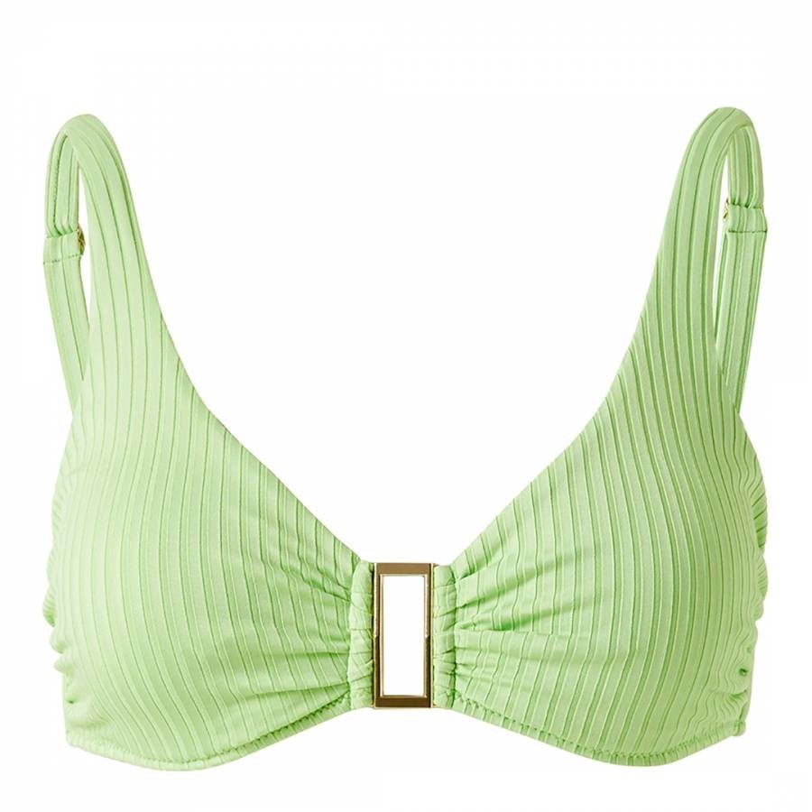 Lime Bel Air Ribbed Bikini Top
