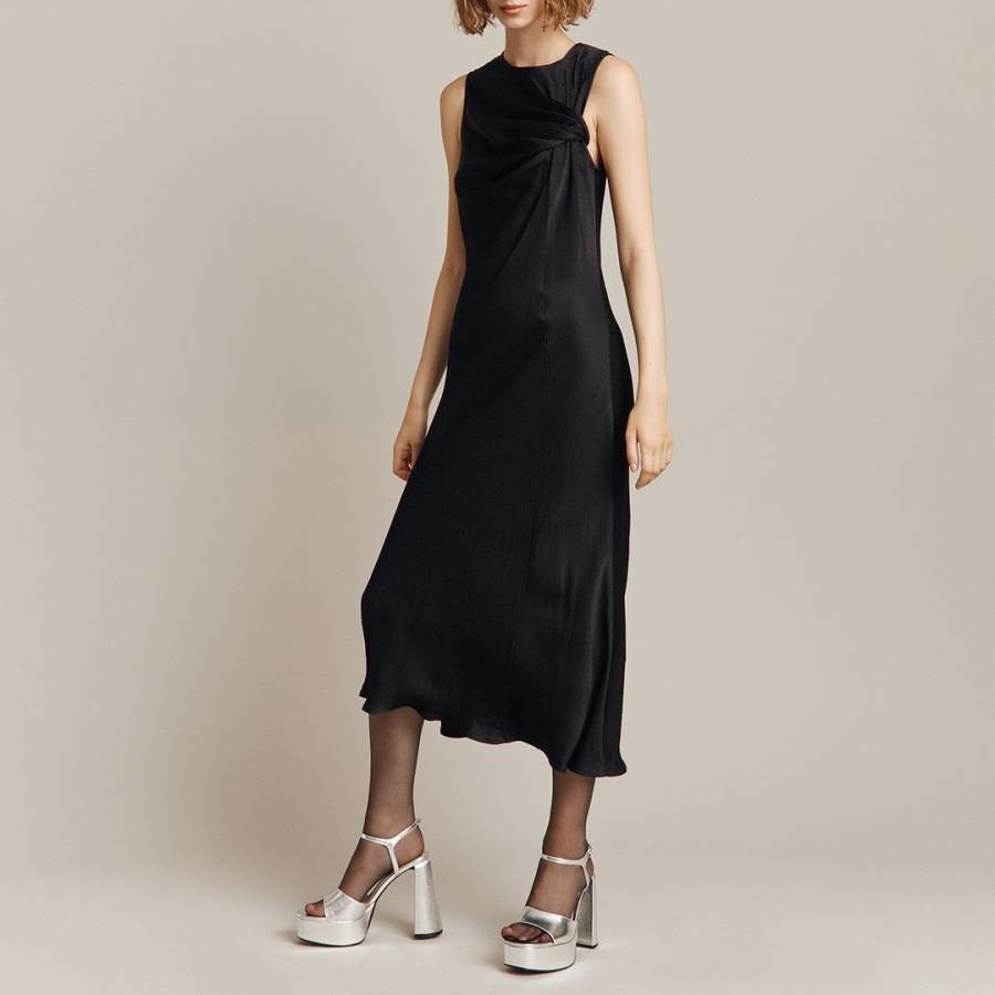 Black Naomi Satin Dress