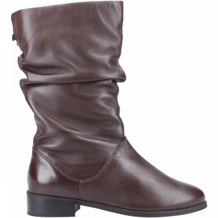Brown Rosalindas Leather Mid Boot
