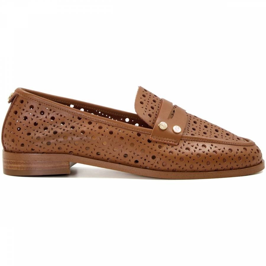 Tan Glimmer Leather Loafer
