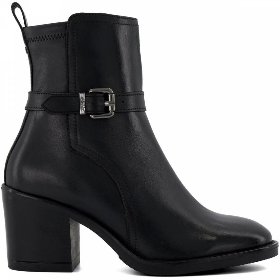 Black Prance Leather Mid Boots