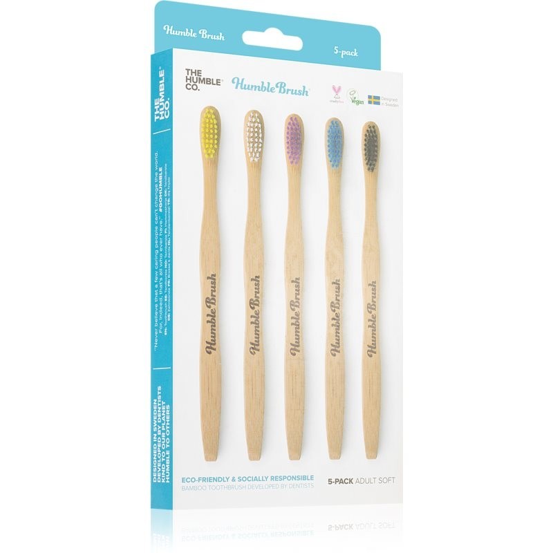 The Humble Co. Brush Adult bamboo toothbrush soft I. 5 pc
