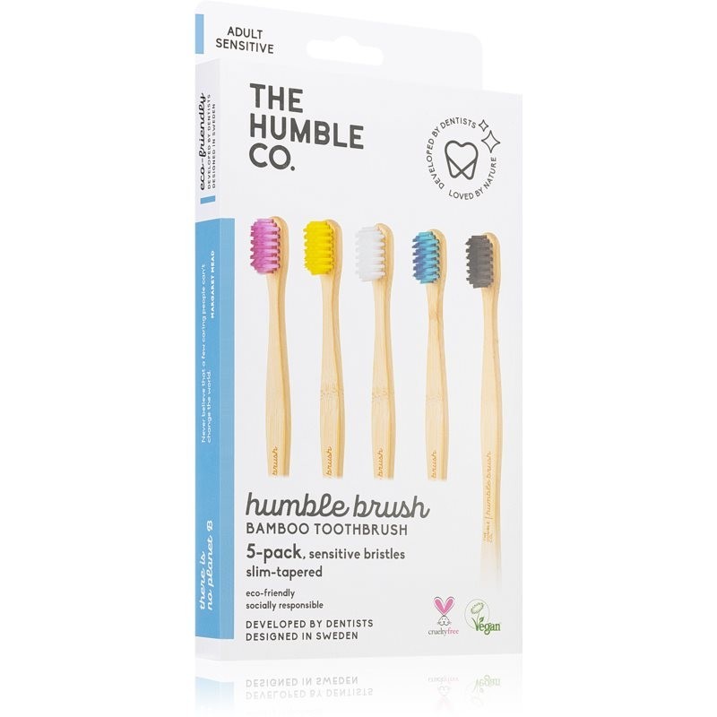 The Humble Co. Brush Adult bamboo toothbrush extra soft I. 5 pc