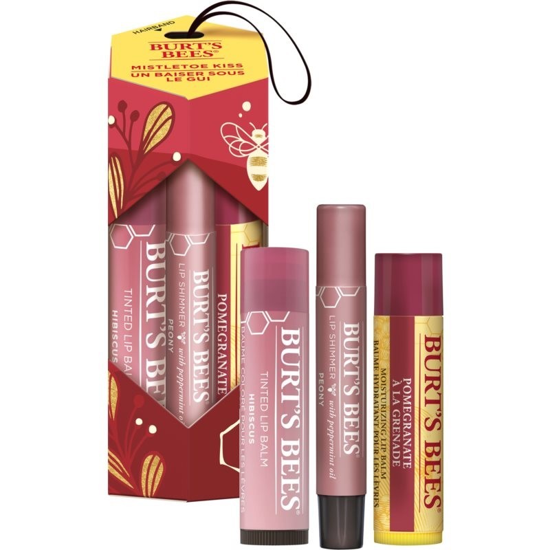 Burt’s Bees Festive Mistletoe Kiss gift set (for lips)