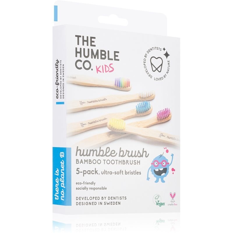 The Humble Co. Brush Kids bamboo toothbrush ultra soft for children 5 pc