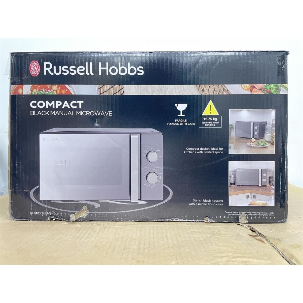 Russell Hobbs 800W Standard Microwave 20Litre RHM2061 - black