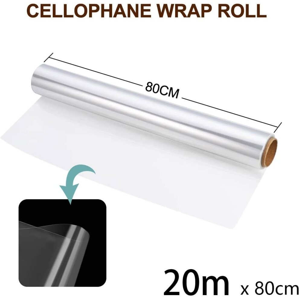 CELLOPHANE WRAP FLORIST PAPER CLEAR WRAPPING ROLL GIFT WRAP FILM
