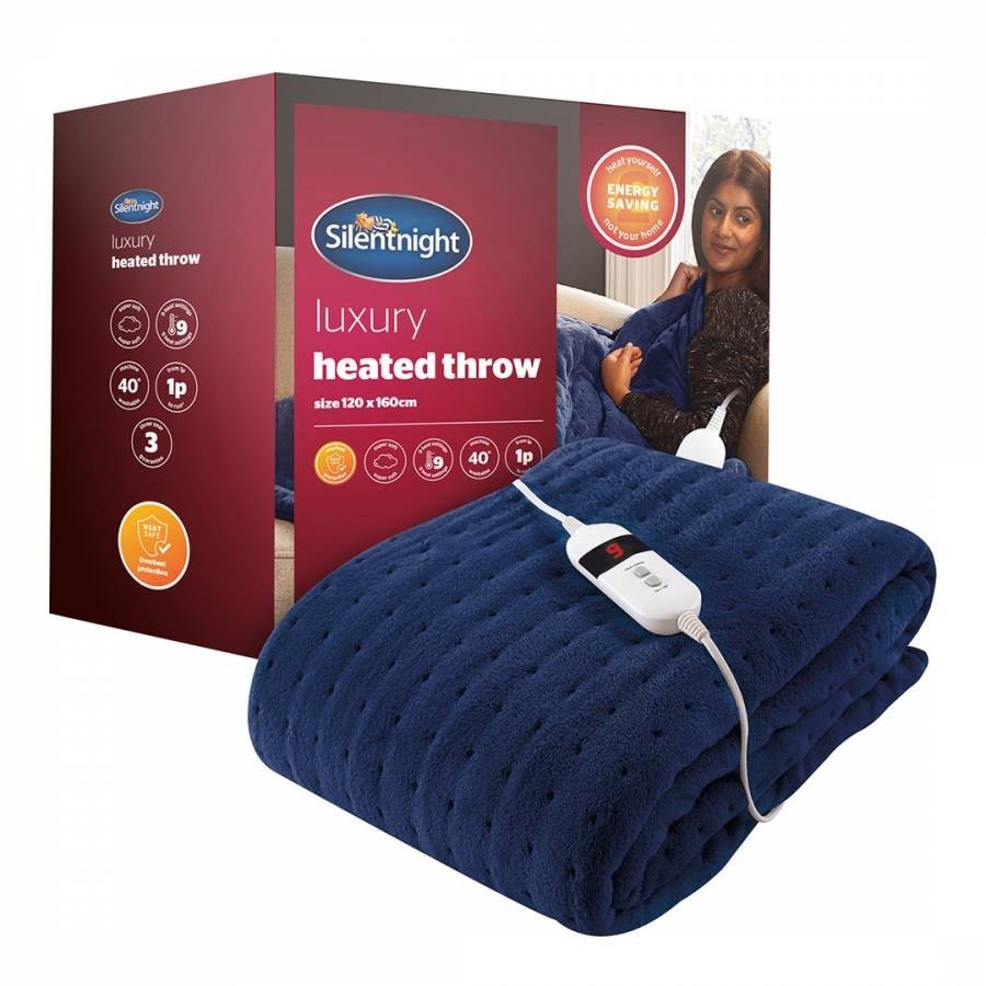 Comfort Control Heated Throw Navy