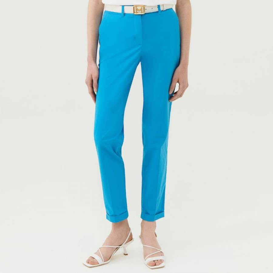 Blue Samuele Cotton Trousers