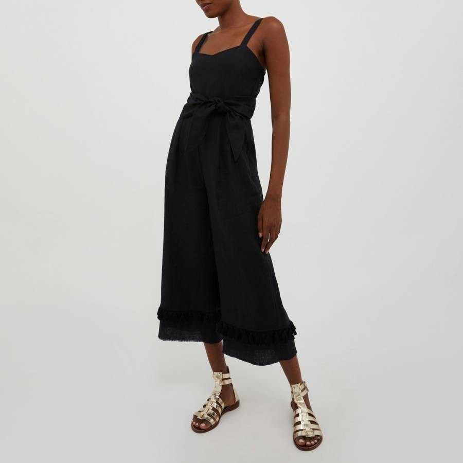 Black Lirica Tie Jumpsuit