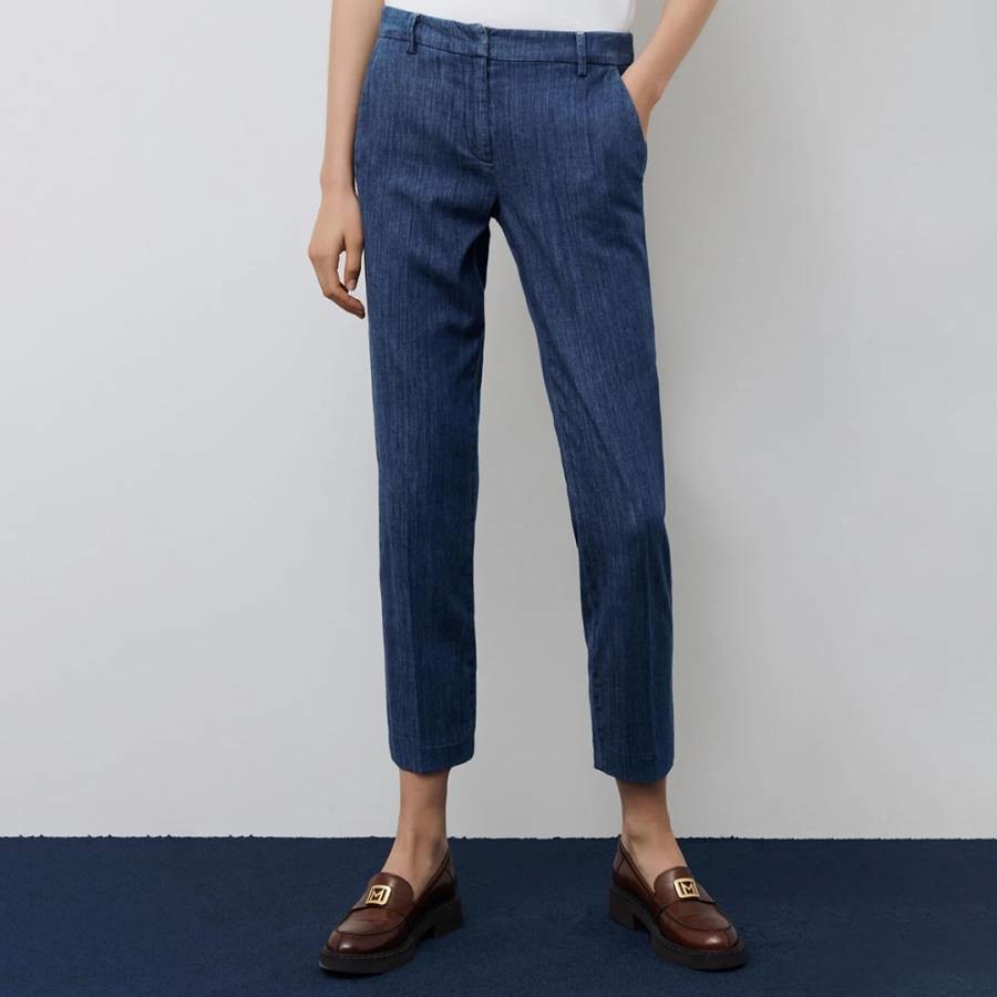 Blue Chino Cotton Jeans