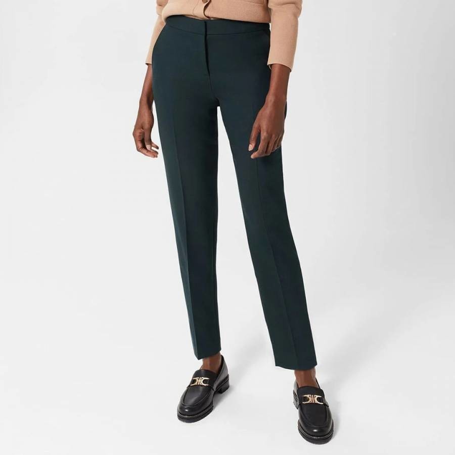 Green Gael Wool Blend Trousers