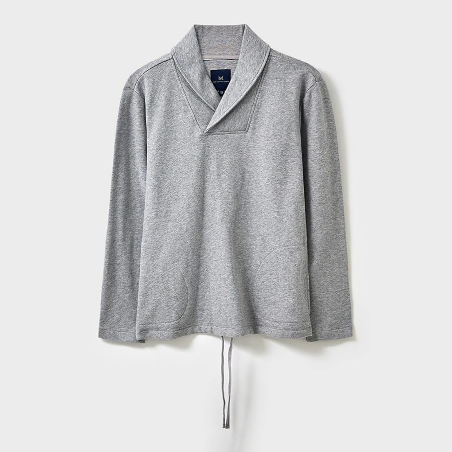 Grey Wrap Neck Sweatshirt