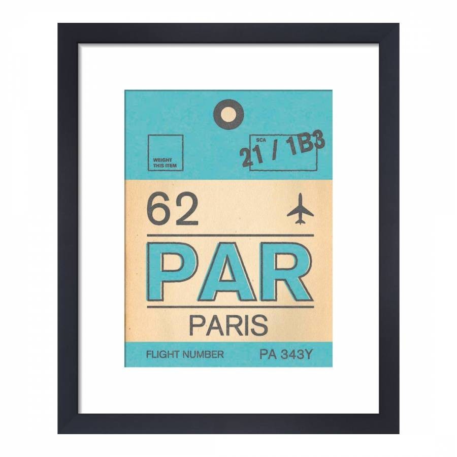 Destination - Paris 36x28cm Framed Print