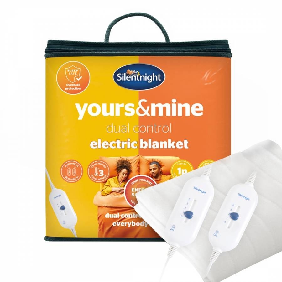 Yours And Mine Dual Control Super King Electric Blanket