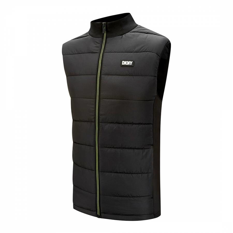 Black DKNY Quilted Padded Gilet