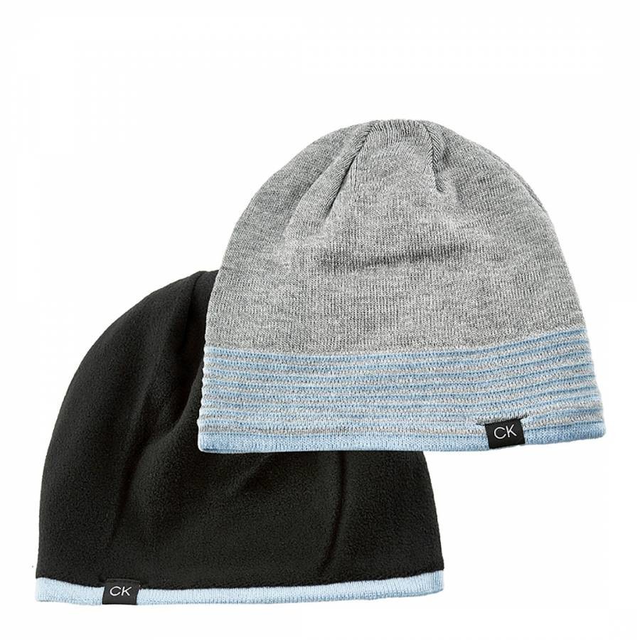 Light Grey/Black Calvin Klein Vera Reversible Golf Beanie