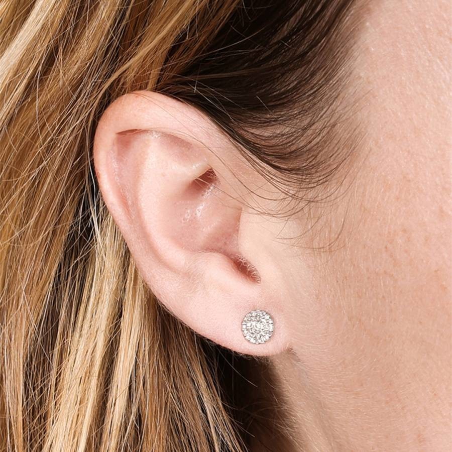 âRound Sparklingâ Diamond Earrings 0.2Ct/68