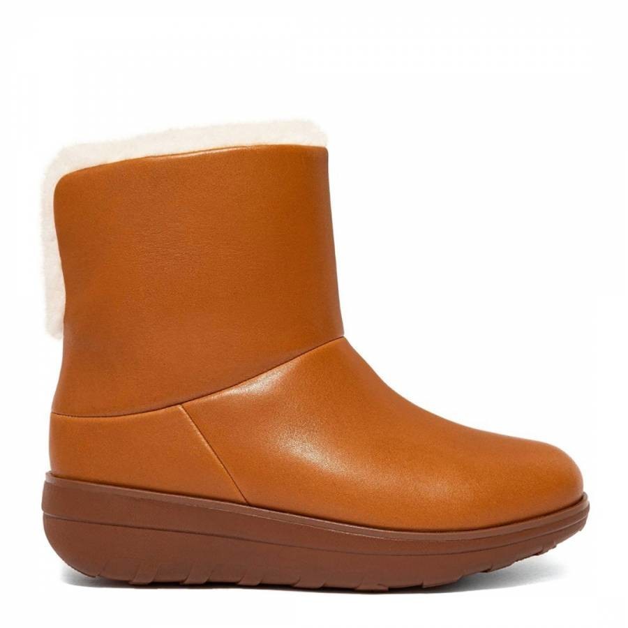 Tan Mukluk Leather Shearling Boot