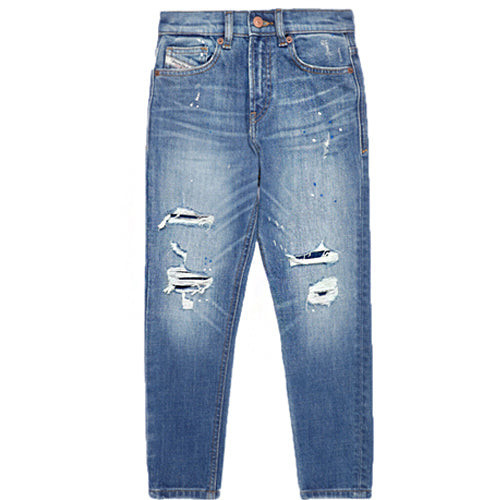 Diesel Boys Carrot-fit D-vider Jeans Light Blue 6Y