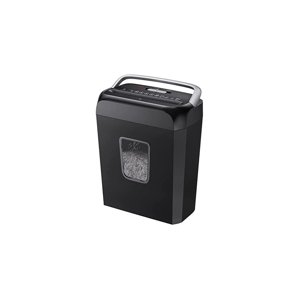 Paper Shredder for Home Use?Bonsaii 6 Sheet Cross Cut Paper and Credit Card Shredder for Home & Small Office Use?Home Shredder with Portable Handle
