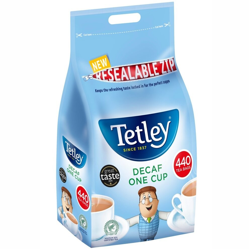Tetley Decaf One Cup Tea Bags - 1x440