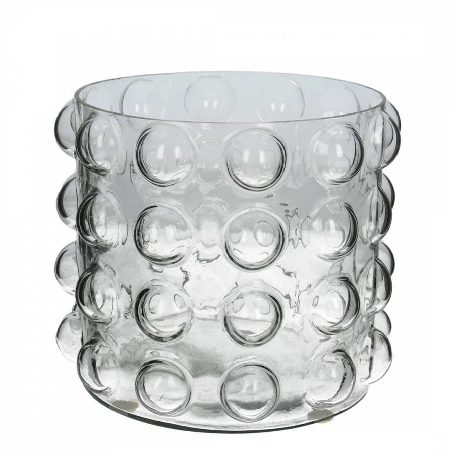 Bobble Clear Glass Candle Holder Small 18cm