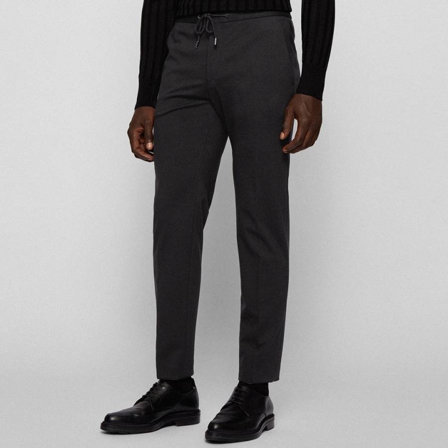 Black Banks Suit Trousers