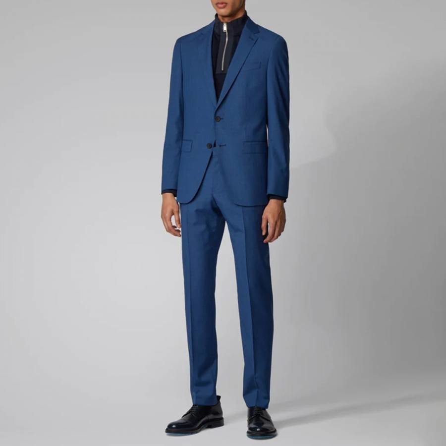 Blue Novan/Ben 2 Piece Wool Suit