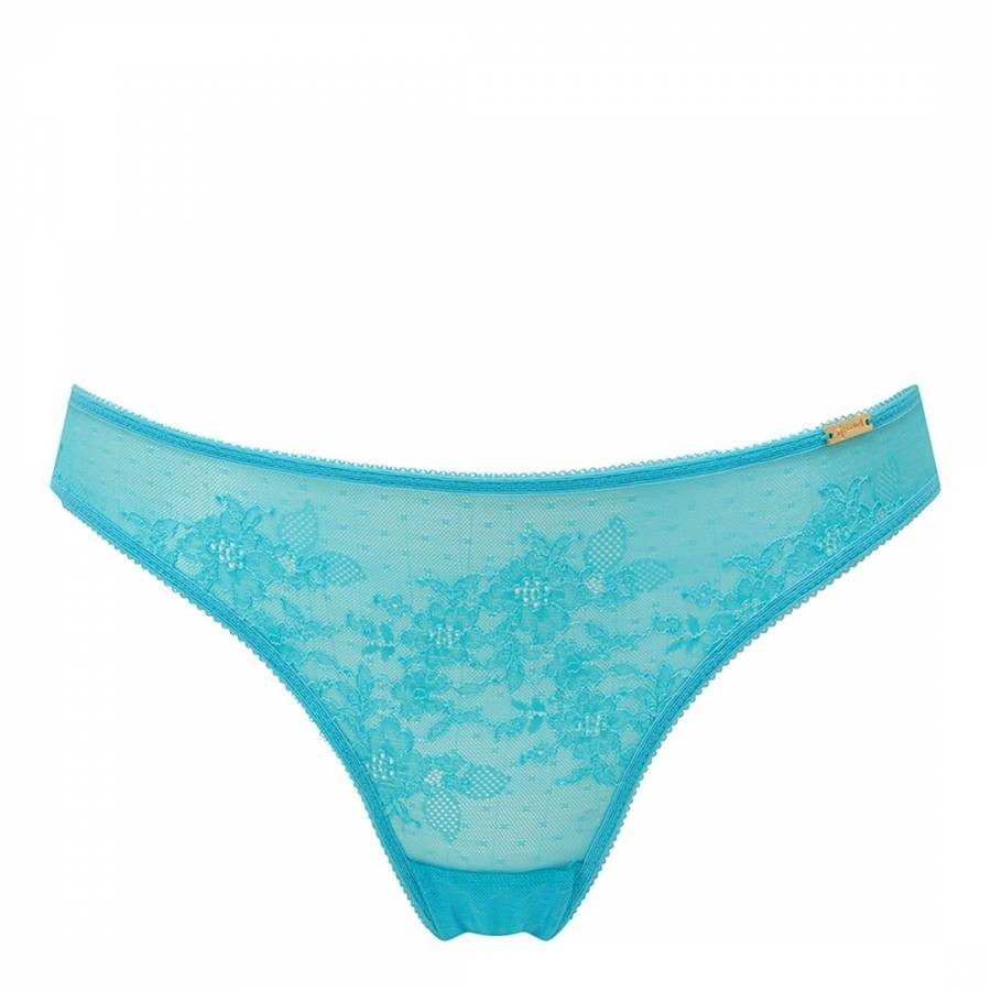 Blue Glossies Lace Brief