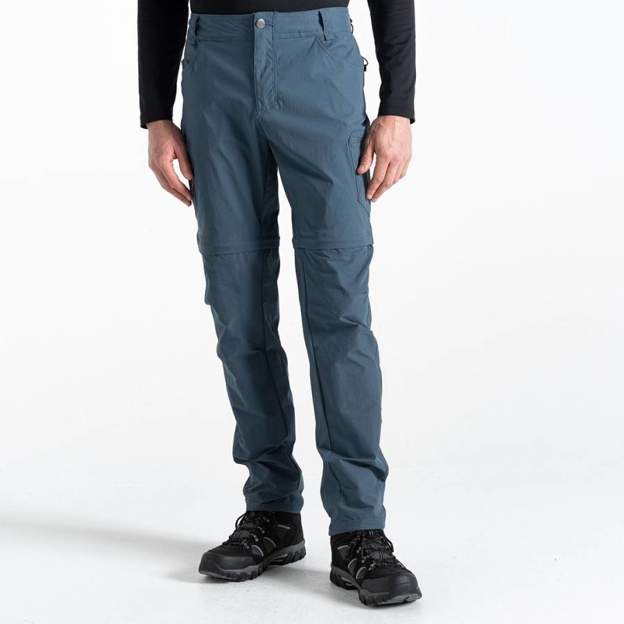 Grey Multi Pocket Zip Off Walking Trousers