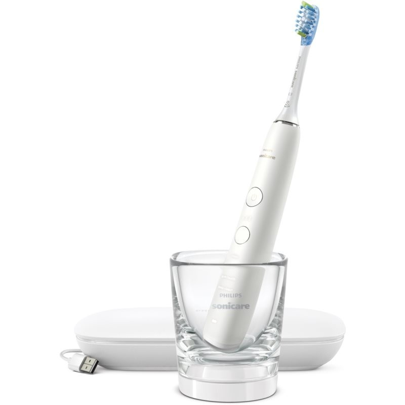 Philips Sonicare 9000 DiamondClean HX9911/27 sonic electric toothbrush with a charging cup White 1 pc