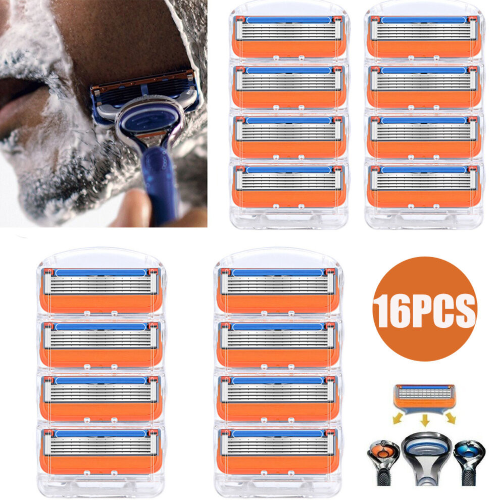 16 PACK Shaving Razor Blades Refills Replacement For Gillette Fusion 5