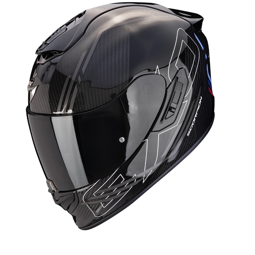 Scorpion EXO-1400 Evo 2 Carbon Air Reika Black-Silver-Blue Full Face Helmet S