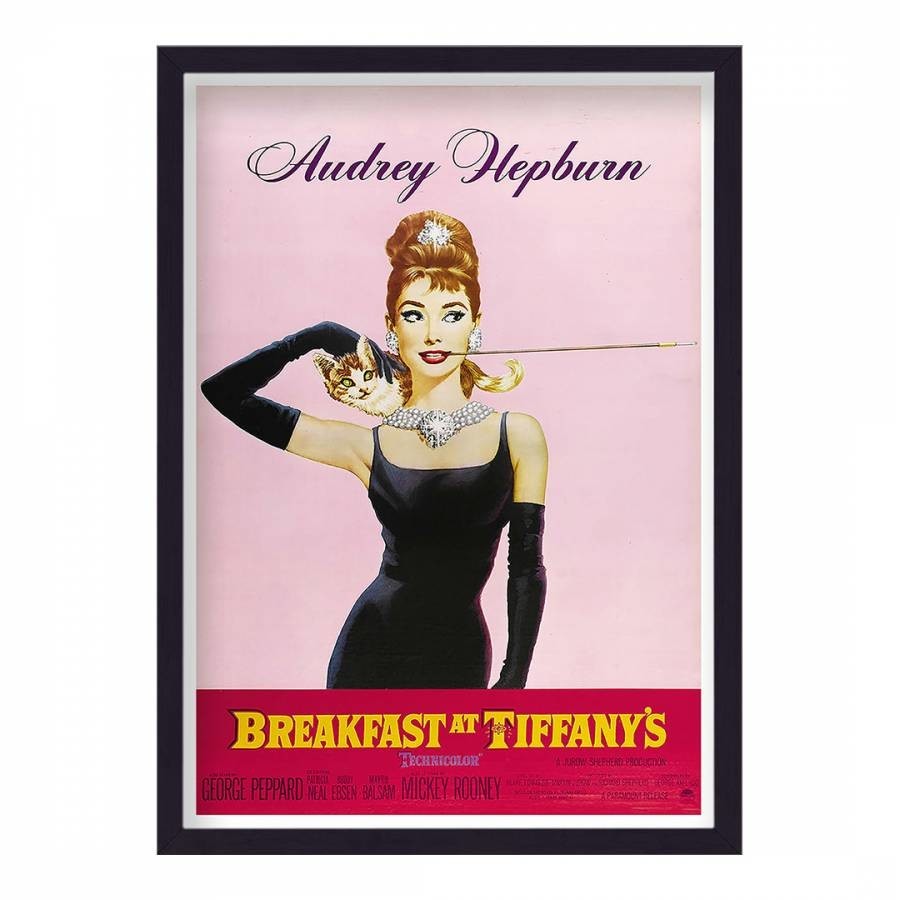 Vintage Movie Breakfast At Tiffanys No1 44x33cm Framed Print