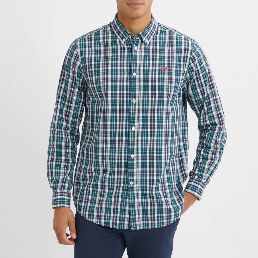 Green Poplin Check Shirt