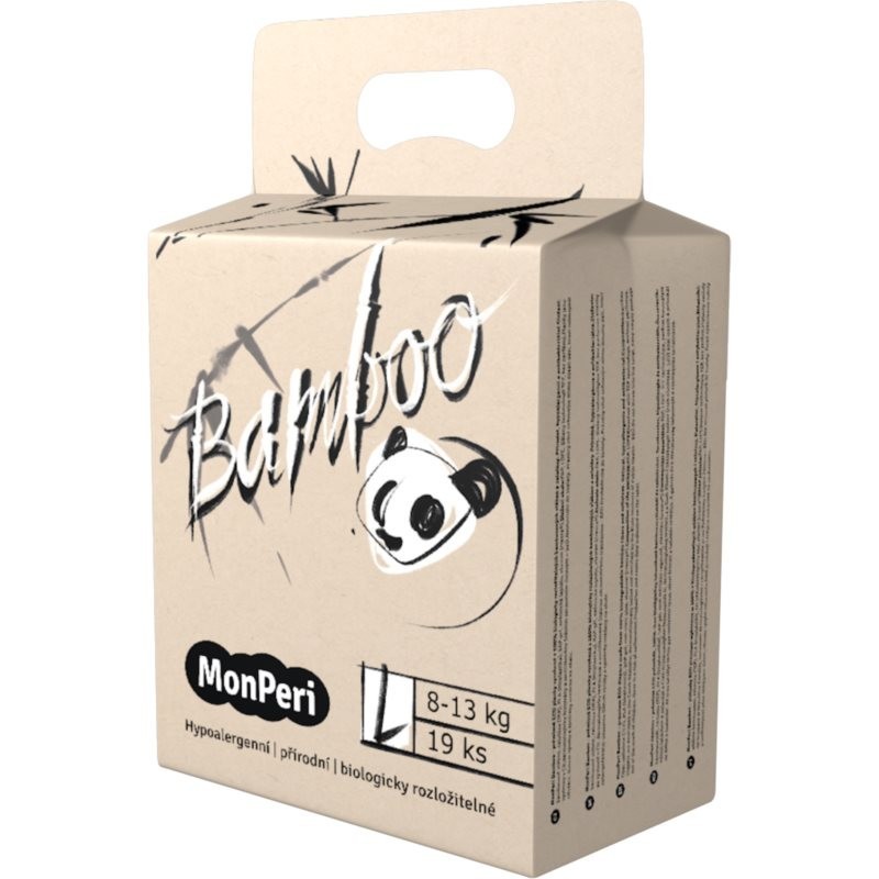 MonPeri Bamboo Size L disposable organic nappies 8-13 kg 19 pc